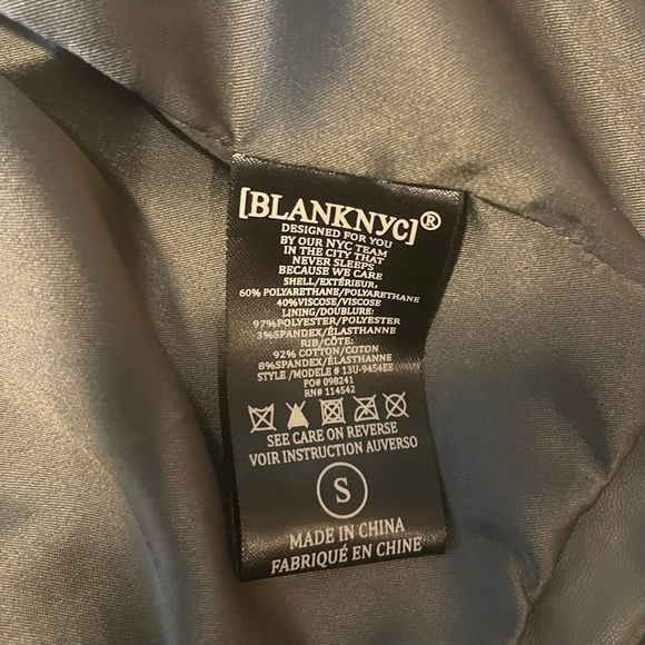 Blank NYC Vegan Leather Jacket Grey Size S - Picture 5 of 7